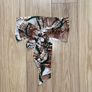 Snake Skin Tie Crop Top TBD D